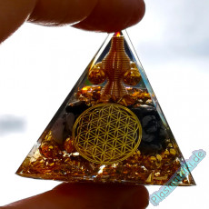 Plasma Orgon Pyramide Goldene-Spule